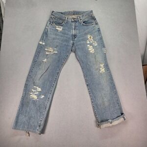 Edwin Selvedge Jeans Mens Thrashed Distressed Straight Made Japan Fits 28x30